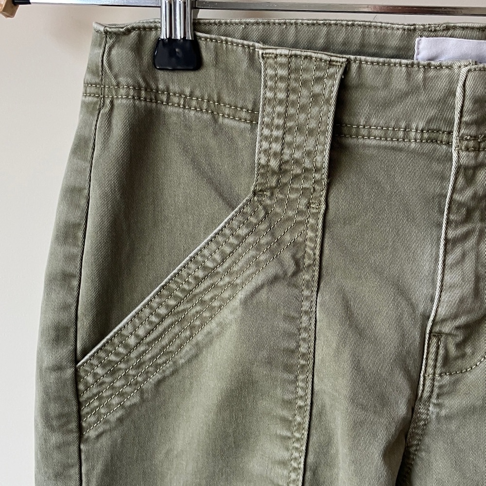FRAME Cropped Moto Jogger Jeans in Washed Army Women’s Size 26 GUC - Picture 3 of 10